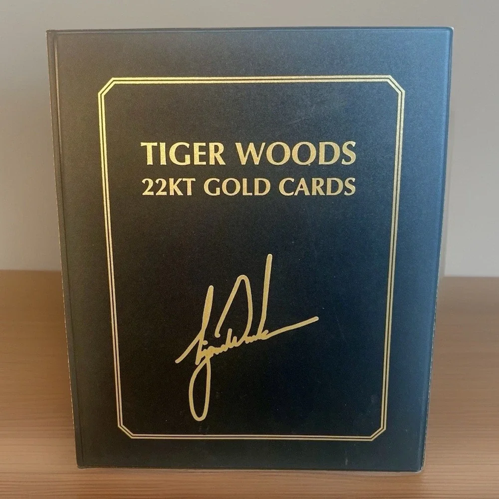 Upper Deck Tiger Woods 22KT Gold 2000 Major Championships Card Binder